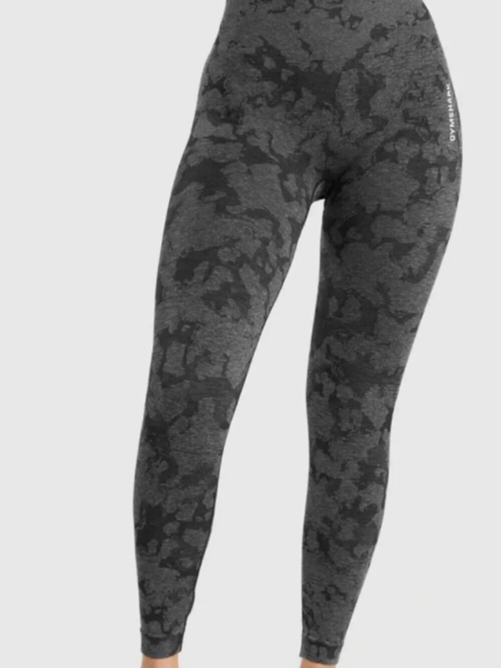 Gymshark Adapt Camo Seamless Leggings - Black and Gray